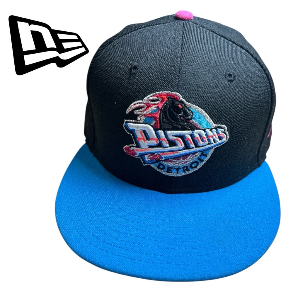 New Era Detroit Pistons 59Fifty Baseball Hat - Size 7‎ 1/2